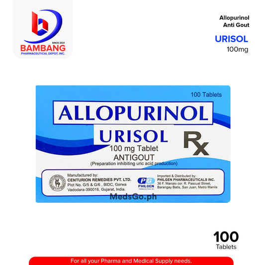 URISOL Allopurinol 100mg Antigout Tablet 100's