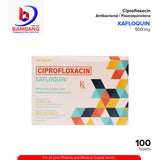 XAFLOQUIN Ciprofloxacin Antibacterial Fluoroquinolone 500mg Film Coated Tablet 100's