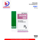 ZEBET Gliclazide Oral Hypoglycemic 80 mg Tablet 100's