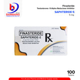 SAPHTERIDE 5 Finasteride 5mg Testosterone 5 Alpha Reductase Inhibitor 5mg Film Coated Tablets 100's