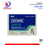 SANIX 200 Cefixime 200mg Film Coated Tablet 30's