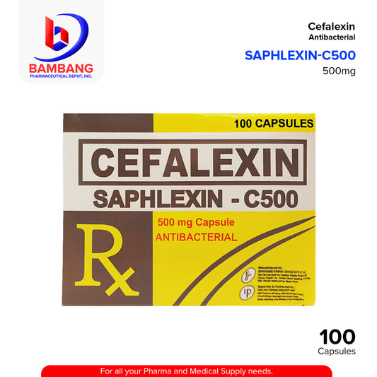 SAPHLEXIN Cefalexin 500mg  Capsule 100's
