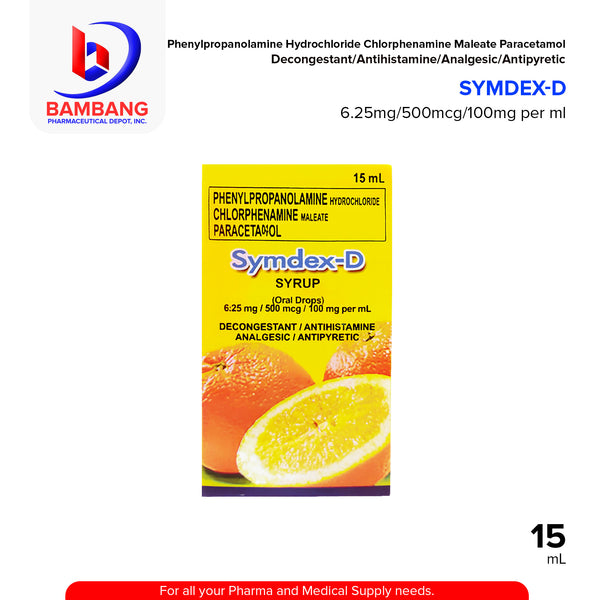 SYMDEX-D Phenylpropanolamine Hydrochloride Chlorphenamine Maleate Para ...