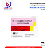 VASOTRATE 60 OD Isosorbide Mononitrate 60 mg Sustained Release Tablet Antianginal Agent Nitrate Tablet 70's