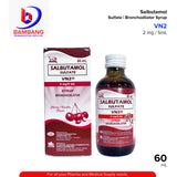 VN2 Salbutamol Sulfate Bronchodilator Syrup 2mg / 5mL 60mL