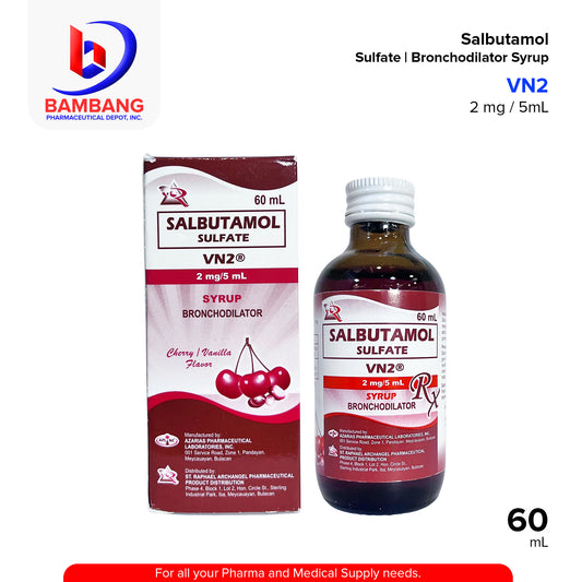 VN2 Salbutamol Sulfate Bronchodilator Syrup 2mg / 5mL 60mL