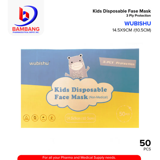WUBISHU Kids Disposable Fase Mask 3 Ply Protection