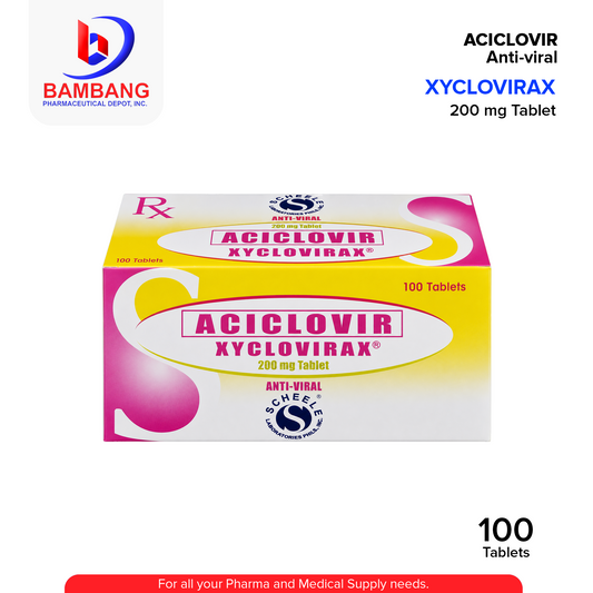XYCLOVIRAX ACICVLOVIR Anti-Viral 200mg Tablet 100's
