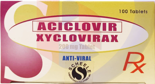 Aciclovir (Xyclovirax) 200mg Anti Viral Tablets 100's