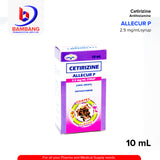 ALLECUR P Cetirizine 2.5mg/ml Syrup Oral Drops 10ml