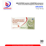 Amlodipine Besilate + Losartan Potassium (Amlosta) 5mg/50mg Film Coated Tablets 30's