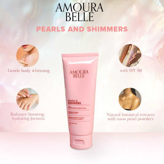 AMOURA BELLE Pearls and Shimmers Whitening Body Lotion SPF50 100mL