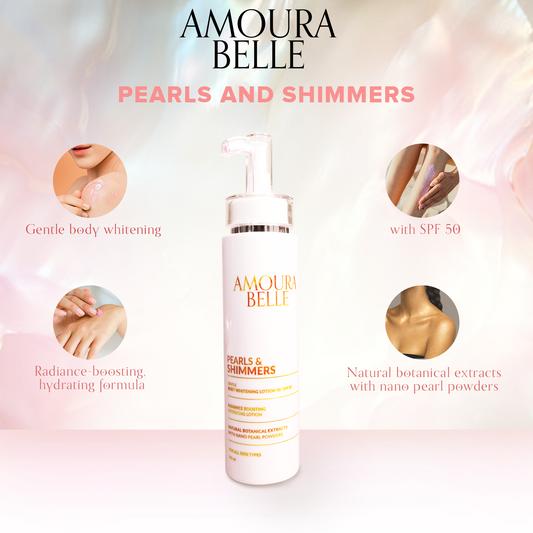 AMOURA BELLE Pearls and Shimmers Whitening Body Lotion SPF50 250mL