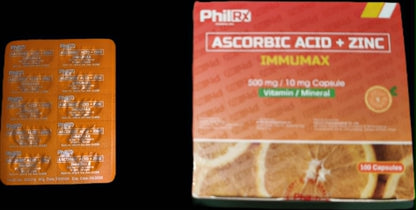 IMMUMAX Ascorbic Acid + Zinc 500mg/10mg Capsule 100's