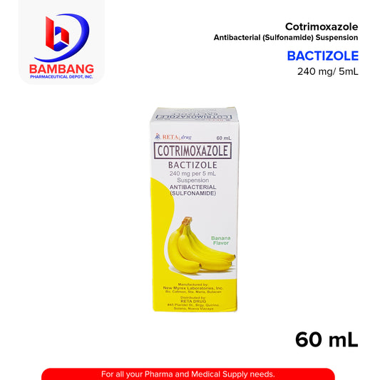 BACTIZOLE Cotrimoxazole Antibacterial (Sulfonamide) Suspension 60mL