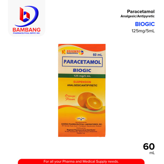 BIOGIC Paracetamol 125mg/5ml Suspension 60ml