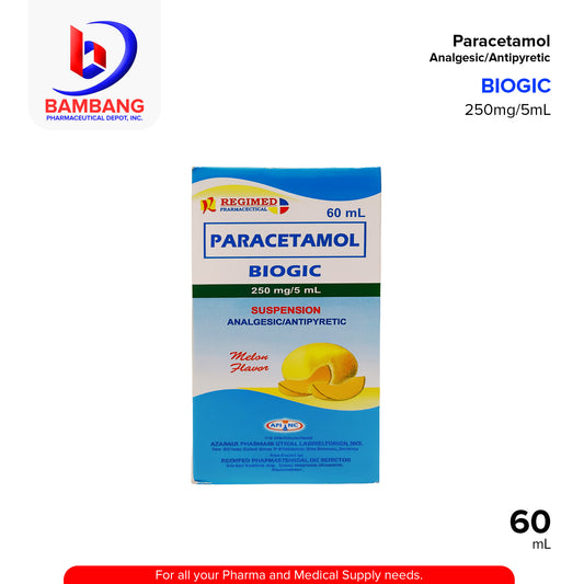 BIOGIC Paracetamol 250ng/5ml Suspension 60ml