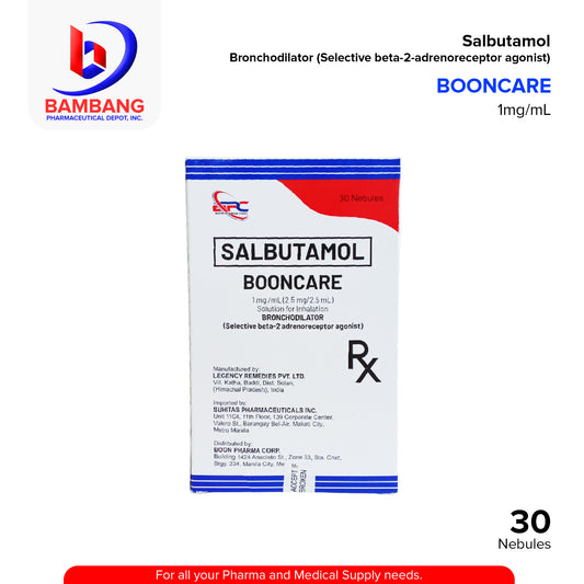 BOONCARE Salbutamol Bronchodilator 1mg/mL 30's
