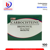 BRONCOCIL Carbocisteine 500mg Mucolytic Capsule 100's