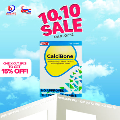 CALCIBONE Calcium 500 mg + Vitamin D3 250 IU Food Supplement Tablets 100's