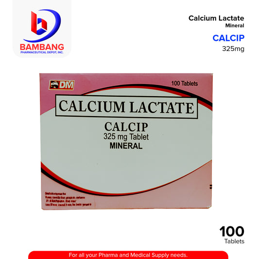 CALCIP Calcium lactate 325mg Tablet 100's