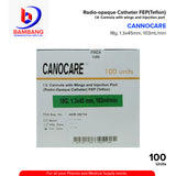 CANOCARE IV Cannula with Wings and Injection Port Radio Opaque Catheter 1.3x45mm Flowrate 90ml/min 18G 100's