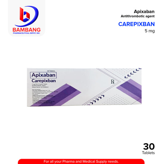 Apixaban (Carepixban) 5mg Film-Coated Tablet 30's
