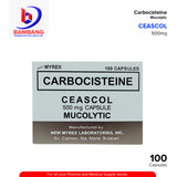 CEASCOL Carbocisteine 500mg Capsules 100's