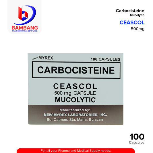 CEASCOL Carbocisteine 500mg Capsules 100's