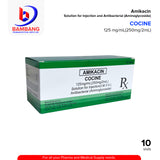 COCINE Amikacin 125mg/ml (250mg/2ml) Solution for Injection Antibacterial (I.M / I.V) Vial 1's