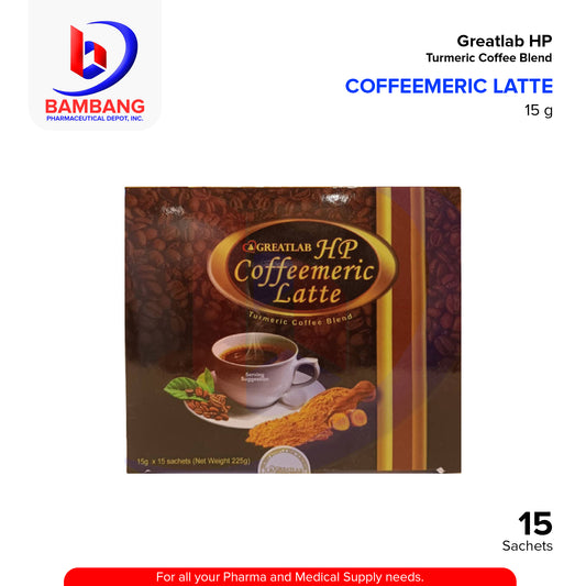 GREATLAB Coffeemeric Latte Turmeric Coffee Blend 15g x 15 Sachets 225g