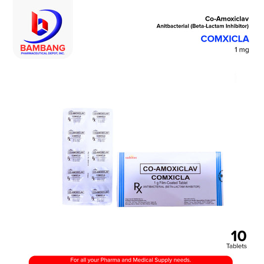 COMXICLA Co Amoxiclav 1g Film Coated Tablet 10's