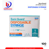 SURE GUARD Disposable Syringe 25g x 5/8 (0.5 x 16mm) 1CC 100's