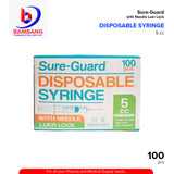 SUREGUARD Disposable Syringe 23g x 1" (0.6 x 25mm) 5CC 100's