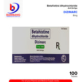 DIZIMARC Betahistine Dihydrochloride 8mg Aniti Verttigo Tablet 100's