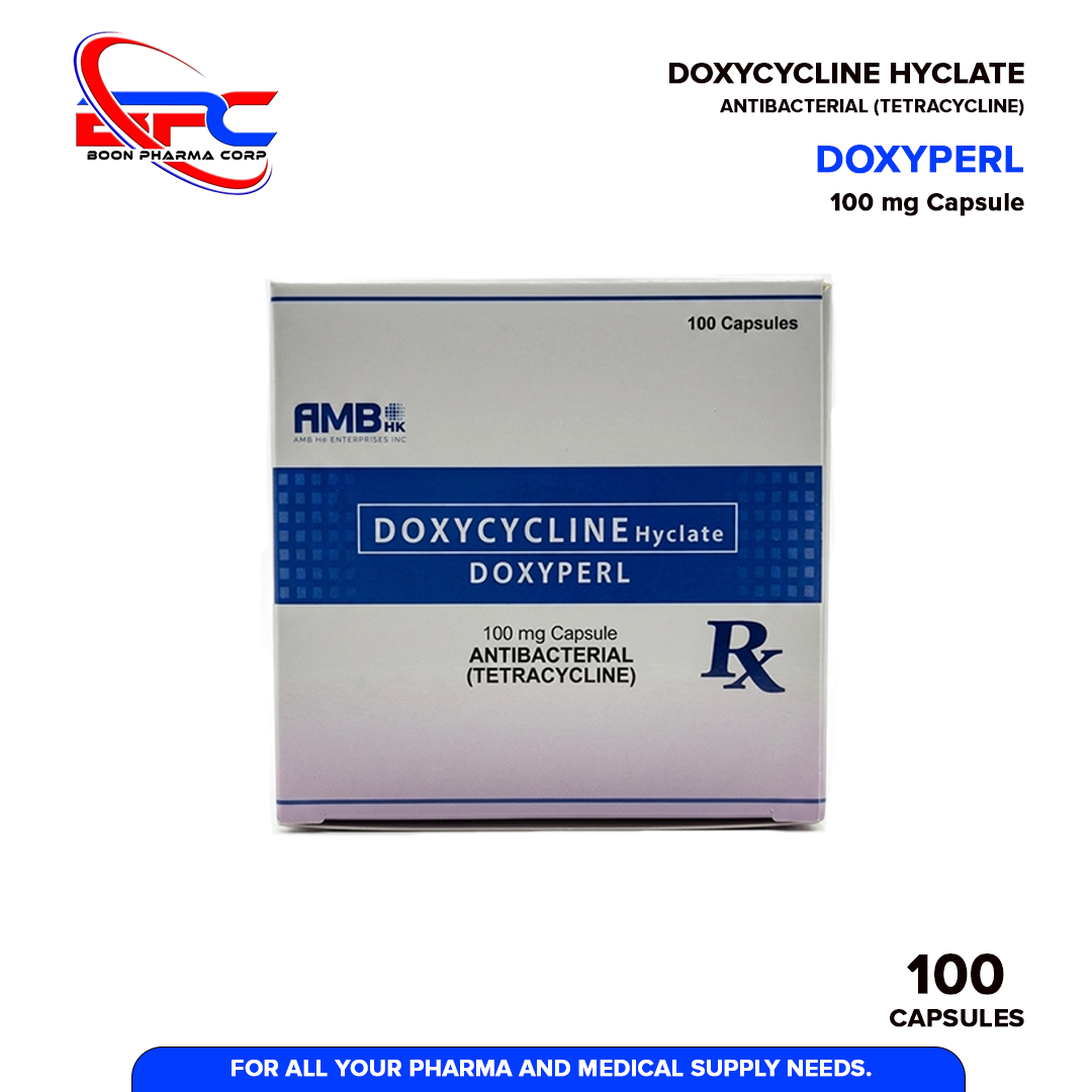 DOXYPERL Doxycycline 100mg Capsules 100's