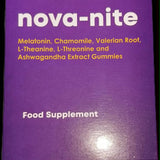 NOVA-NITE Food Supplement Melatonin Chamomile Valerian Root L-Threonine And Ashwagandha Extract Strawberry Flavor Gummies 30's