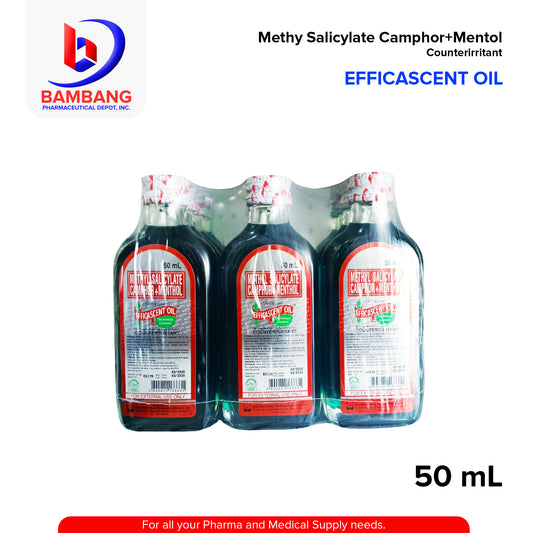 Methyl Salicylate Camphor+Menthol (Efficascent Oil) Regular 168.73 mg / 38.46mg / 4.23mg per mL Liniment 50ml