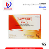 EODILOL Carvedilol 25mg Film Coated Tablet 100's