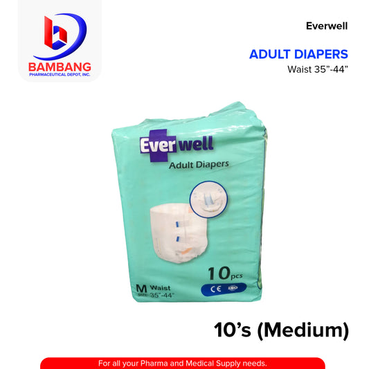 EVERWELL Adult Diaper Waist Size 35''-44'' Medium 10's