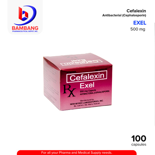 EXEL Cefalexin 500mg Capsules 100's