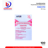 FORHYPO Levothyroxine Thyroid Hormone Replacement 50 mcg Tablet 100's