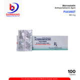 Atorvastatin (Fulvast) 80mg Film Coated Tablet 100's