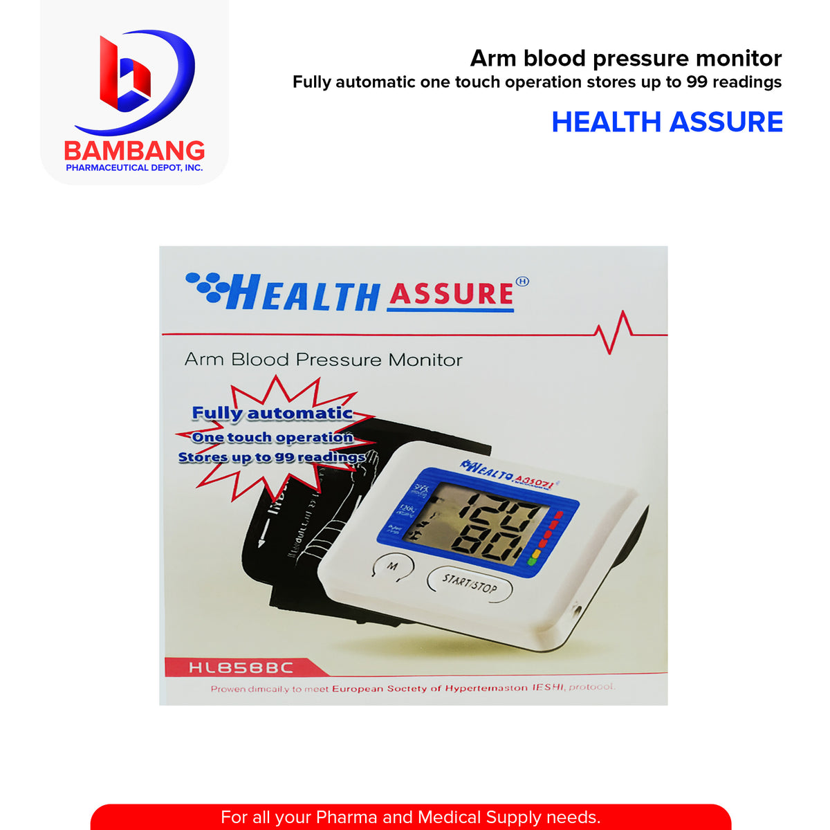 HEALTH ASSURE Digital Blood Pressure – Bambang Pharmaceutical Depot Inc.