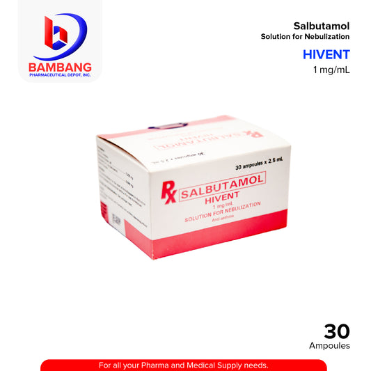 Salbutamol 1mg/ml Solution for Nebulization 30Ampoules X 2.5ml