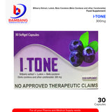 I-TONE Bilberry Extract + Betacarotene 300mg Betacarotene and Other Carotenoids Food Supplement Softgel Capsules 30's