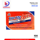 IRONAID Multivitamins + Iron Capsule 100's