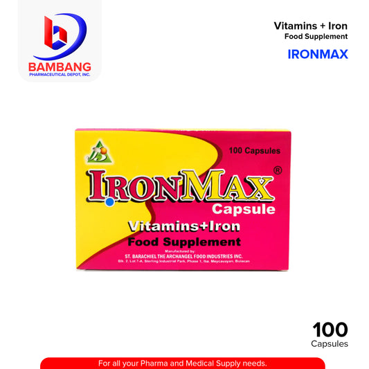 IRONMAX Vitamins + Iron Food Supplement Capsule 100's