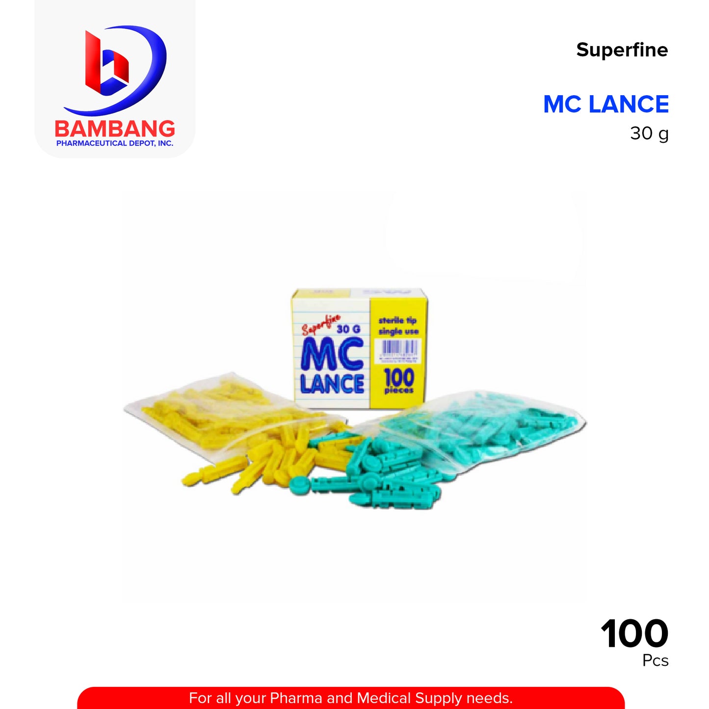 MC Lance (Superfine) 30G Pieces 100's