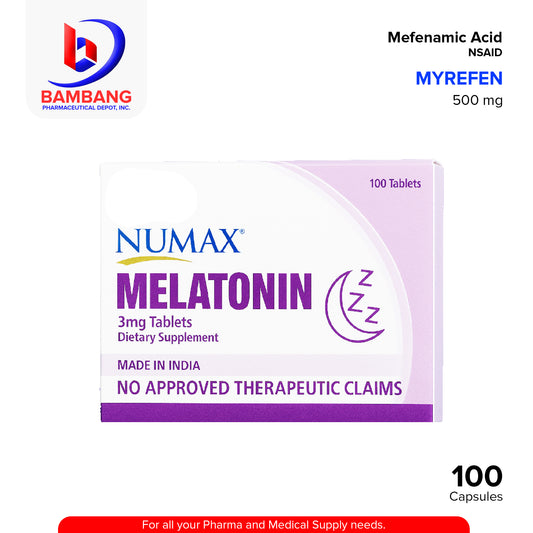 MELATONIN Numax 3mg Tablets Dietary Supplement 100's